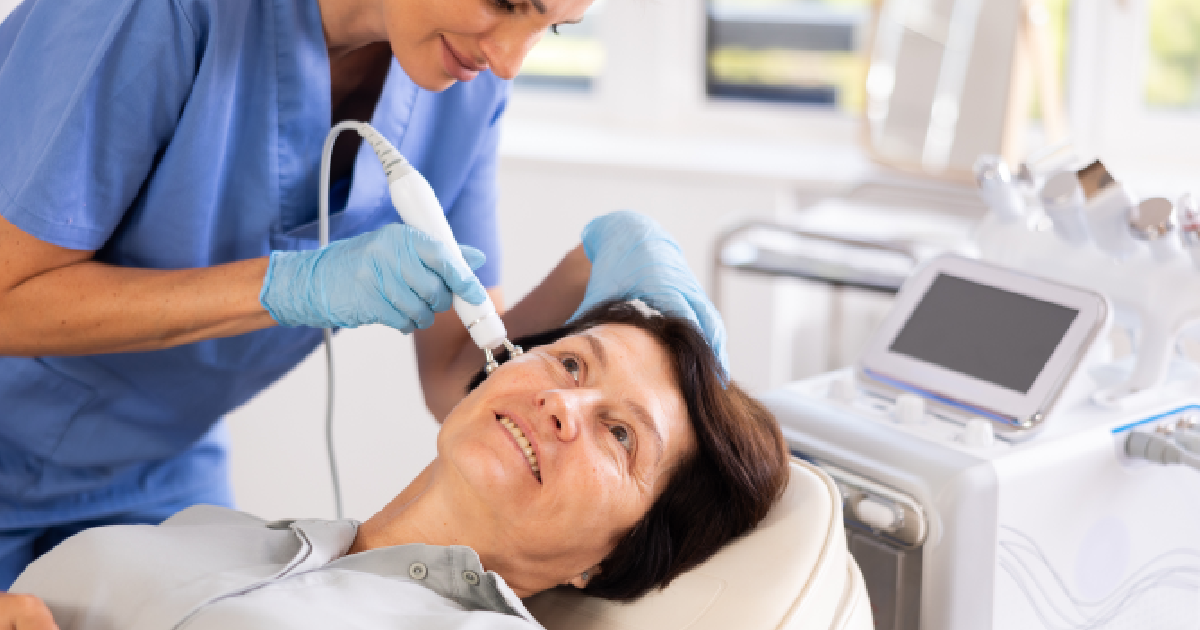 Women receiving a RF Skin Tightening in BOZEMAN, MT